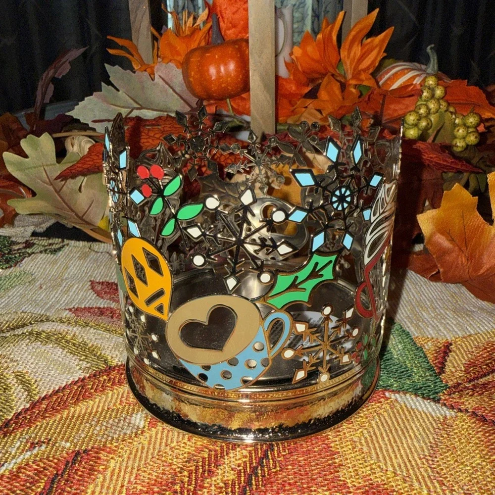 New Bath & Body Works Christmas Sweet Shop 3 Wick Candle Holder Holiday Decor